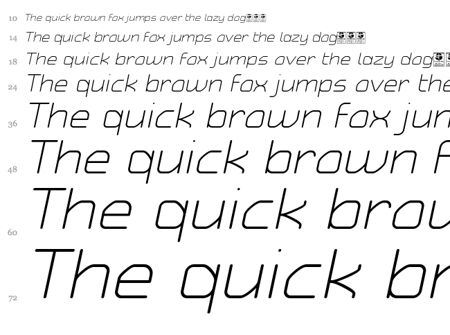 Typo Angular Rounded font waterfall